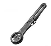 Alanmoship Confezione da 3 supporti regolabili per computer da bicicletta, in lega di alluminio, staffa di estensione per manubrio, GPS, contachilometri, orologio, accessori per ciclismo, colore nero