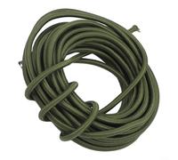 Alanmoship Corda elastica verde militare, 15,2 m, 100% elastica, per il fissaggio fai da te di kayak e attrezzatura da campeggio, resistente all'abrasione con anima in poliestere (2 radici)