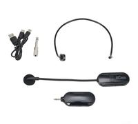 Alanmoship Cuffie con microfono wireless 2.4G con portata di 50 m, campionamento digitale 16 bit-16 kHz, 6-8 ore di orario di lavoro per altoparlante insegnamento vocale yoga all'aperto dal vivo