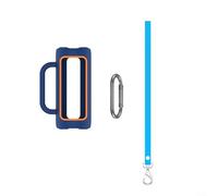 Alanmoship Custodia in silicone per altoparlante portatile JBL Grip con tracolla, morbida copertura protettiva, per escursionismo, picnic, viaggi, pelle resistente ai graffi, nero, blu, viola (blu)