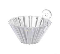 Alanmoship Filtro trasparente per caffè a forma di gocciolatore, per origami, pressa per carta PC con 20 nervature per evitare il raggruppamento, infusione compatta, per caffè domestico, 70 x 45 mm