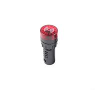 Alanmoship Flash Buzzer allarme luce AC 220 V DC 24 V 12 V, foro di montaggio 22 mm AD16-22SM, indicatore di segnale rosso, giallo verde per macchinari industriali (rosso 12 V)