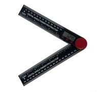 Alanmoship Goniometro digitale angolare con righello da 200 mm, ampio display LCD e precisione ± 0,3°, per lavorazione del legno, falegnameria, architettura e progetti fai da te, nero (nero)