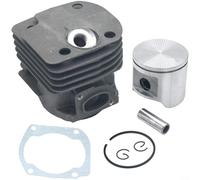 Alanmoship Gruppo cilindro da 48 mm per motore per motosega di marca 365 Parte di ricambio 503939003 Costruzione in metallo Compatibile con il modello 365 per la lavorazione del legno e la
