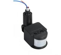 Alanmoship Interruttore con sensore di movimento automatico a infrarossi con angolo di 120°, per luci LED, ritardo regolabile 10-300 secondi, montaggio a parete in ABS, per corridoio, scale, garage