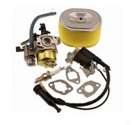 Alanmoship Kit carburatore per Honda per GX160 per motori GX200, set completo con guarnizioni di scintille, leva starter sensore olio, foro di montaggio da 42 mm parti di ricambio
