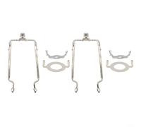 Alanmoship Kit di supporto regolabile per arpa, 17-25 cm, supporto per paralume con terminale e attacco E26 per lampade da terra, nero, oro, argento (argento)