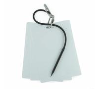 Alanmoship Lavagna subacquea in acciaio inossidabile 316 con righello, ardesia per immersioni subacquee multi-pagina per diario di bordo e appunti, strumento di documentazione impermeabile nero 20 x