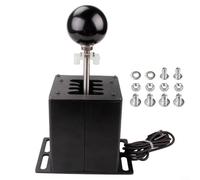 Alanmoship Leva del cambio USB H per Logitech G29 G27 G25 Racing Simulator Game - Pomello del cambio in lega di alluminio a 7 o 8 velocità compatibile con T300 T500 (7 velocità + R-HB039)