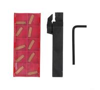 Alanmoship MGEHR1616-2 - Set portautensili per tornio, 10 inserti in carburo MGMN200-G, per semifinitura e finitura CNC