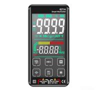 Alanmoship Multimetro digitale intelligente 621A, 9999 conteggi, touchscreen, ricaricabile tramite USB, NCV Live Wire Detection per elettricisti, riparazioni fai da te, 13 cm (nero)