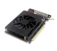 Alanmoship NVMe M.2 Scheda adattatore per driver di espansione splitter pcie X16, software RAID a 4 alloggiamenti, per pcie 3.0/4.0, PCB placcato oro, raffreddamento attivo della ventola, compatibile