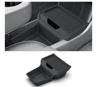 Alanmoship Scatola portaoggetti per auto 2025 per Tesla per console centrale modello Y standard, materiale TPE, nero, 36,1 x 25,8 x 10,9 cm, ideale per spostamenti quotidiani e viaggi su strada
