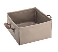 Alanmoship Secchio per l'acqua pieghevole da 13 l, lavabo pieghevole in PVC a 3 strati per campeggio, escursionismo, pesca, contenitore quadrato portatile da esterno con manici, blu (caffè)