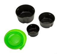 Alanmoship Set di 3 contenitori per esche vive, con fori di sfiato, in polipropilene, per esche fresche, verde, giallo, arancione (verde)