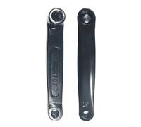 Alanmoship Set di pedivelle per bicicletta in acciaio da 170 mm, per cyclette, per foro M14 con attacco quadrato da 13 x 13 mm, parti di ricambio per sport indoor, nero, lunghezza 200 mm
