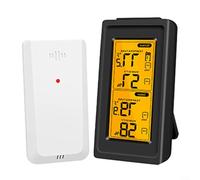 Alanmoship Termometro igrometro wireless intelligente WiFi con sensore remoto, display digitale per interni ed esterni, monitoraggio dell'umidità della temperatura, per analisi delle tendenze