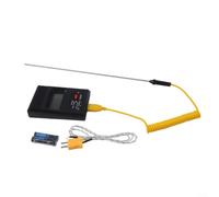 Alanmoship TM-902C - Termometro digitale tipo K con display LCD, sonda a termocoppia e cavo sensore in fibra di vetro da 1 m, intervallo di temperatura da -50 °C a 750 °C, sonda da 300 mm fino a 1200