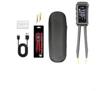 Alanmoship ZT-MD1 - Pinzette digitali LCR per resistori SMD, induttori, condensatori, tester multifrequenza 100Hz-10kHz con carica di tipo C per riparazione banco da lavoro da laboratorio, nero