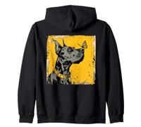 Alano con Farfalla | Amicizia tra Cane e Natura Felpa con Cappuccio