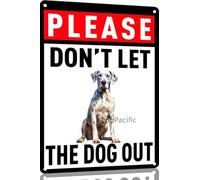 Alano Non Lasciare Uscire Il Cane Targa Achtung Ferro Placca Murale Segno Targa In Metallo Per Parete Toilette Caffè 20X30 Cm