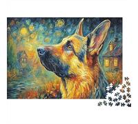 Alano tedesco Puzzle Classico Da 1000 Pezzi, Per Adolescenti & Adulti, Cartone Riciclato,Stampa da primo piano GSD Arredamento Interno, Regalo Del Boxing Day, Sfida Mentale 52x38cm/1000pcs