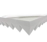 Alanpur Schiuma a Piramide Grigio Chiaro Autoadesiva, 49 x 49 x 6 cm, Isolamento Acustico