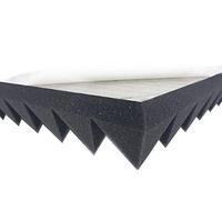 Alanpur Schiuma acustica a piramide, protezione acustica, isolamento acustico (antracite/nero, ca. 49 x 49 x 5 cm, made in Germany)