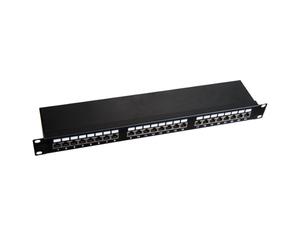 Alantec PK-S5-1.Pannello Patch Cat 5E STP 24 porte con staffa gestione cavi
