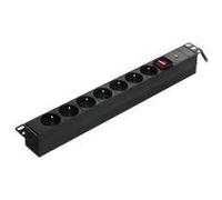 ALANTEC Power Strip 19 - 7 x 230 V interruttore e funzione di sicurezza (PZ071U)
