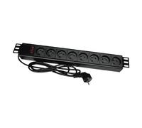Alantec PZ081U3M Prolunga elettrica 3 m 8 presa(e) AC Interno Nero
