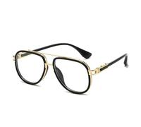 ALANTOP Occhiali da sole da pilota retrò anni '70 per donne e uomini, montatura in metallo oro lucido, protezione UV400 e comfort per tutto il giorno, tonalità vintage classiche per l'estate, bianco