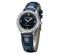 ALANTOP Orologio classico da donna con diamanti, stile casual, con cielo stellato, al quarzo, analogico, creativo, luminoso, impermeabile fino a 30 m, cinturino in vera pelle, orologio da polso per