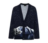 Alanui - Cardigan Blu con Paesaggio Antartico - - Knitwear - Uomo - Blu - L