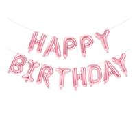 Alaoo 16in Palloncini a Forma di Lettere Happy BIRTHDAYin Lamina,Rosa | Palloncini a Forma di Lettere, Adatto a Ragazzi, Ragazze e Adulti, Decorazioni per Compleanni e Feste
