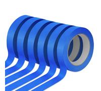 Alaoo 6 Pezzi Nastro per Mascheratura Standard, 24mmx50M Nastro in Carta per Mascheratura, Resistente ai Raggi UV, Adesione Affidabile e Facile da Rimuovere, Adatto per Pittura, Ristrutturazione e DIY