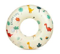 Alaoo Anello da Nuoto per Bambini, Diametro Interno 26 cm, Premi l'anello Gonfiabile per Il Nuoto, Anelli da Nuoto per Festa in Piscina Estiva(Mondo dei dinosauri-70#)