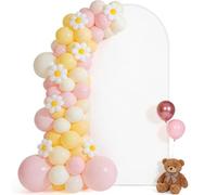 Alaoo Arco per Matrimonio Bianco Backdrop Arco, 220 * 120cm Arco di Nozze Doppio Lato Backdrop, Progettazione della Cupola, Adatto per Matrimoni, Feste, Cerimonie, Banchetti e Decorazioni(Bianco)