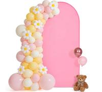 Alaoo Arco per Matrimonio Rosa Backdrop Arco, 180 * 80cm Arco di Nozze Doppio Lato Backdrop, Progettazione della Cupola, Adatto per Matrimoni, Feste, Cerimonie, Banchetti e Decorazioni(Rosa)
