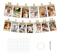 Alaoo Banner per Foto per Il Primo Compleanno, in Carta Kraft,Tedesca
