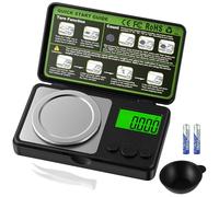 Alaoo Bilancia di Precisione, 50g/0.001g Digital Mini Bilancia Tascabile Gram, con Display LCD e 7 unità, Funzione di Calibrazione e Tara, Adatto per Cucine, Gioielli, Polveri e Bigiotteria(A)