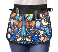 Alaoo Grembiuli, Grembiule corto regolabile, Grembiule da giardino con lacci in vita, Grembiule da giardinaggio con 3 tasche, Adatto per cucina, ristorante, bar, giardino, pittura