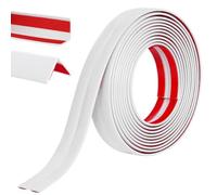 Alaoo Modanature Decorative Autoadesive, 2cmx3m Paraspigoli Muro Profilo Angolare PVC, Modanatura Autoadesiva Flessibile, Adatto a Bagni, Cucine e Soggiorni(Bianco)
