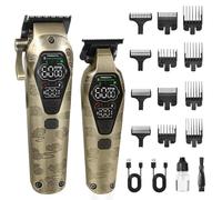 Alaoo Tagliacapelli Uomo Professionale, Tagliacapelli rasoio elettrico barba, Tagliacapelli Con Display Lcd Per Il Taglio Dei Capelli, Adatto Uomo/Famiglia/Barbiere,Regali per La Festa Del Papà