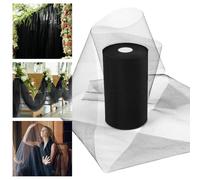 Alaoo Tulles di Matrimonio, 15CMx91M, Rotolo di Tulle Nero, Generico Rotolo Tulle, Può Essere Utilizzato per Decorazioni di Matrimoni, Lauree, Compleanni, Decorazioni fai da te