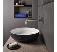 Alape Bicolor lavabo da appoggio, 3503000180, AB.SO450.1 Bicolor bianco/nero opaco [Lavabi > Lavabi da Appoggio]