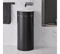 Alape Bicolor lavabo freestanding da pavimento, 4506500180, WT:RX400.KE Bicolor bianco/nero opaco [Lavabi > Lavabi a Pavimento]