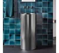 Alape Metallic lavabo freestanding da pavimento, 4503000190, WT.RX400.K Metallic metallic dark iron/cromo [Lavabi > Lavabi a Pavimento]
