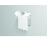 Alape Plan de toilette WP.INSERT1, L:485mm, H:471mm, P:321mm, vasque blanche, vasque à gauche, avec trou pour robinet, tablette à droite, 5241000000, 5241000000, Corpo/Fronte: Bianco / Bianco