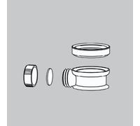 Alape raccordo di troppopieno C, 9500410000, Universal bianco [Lavabi > Ricambi Lavabo]